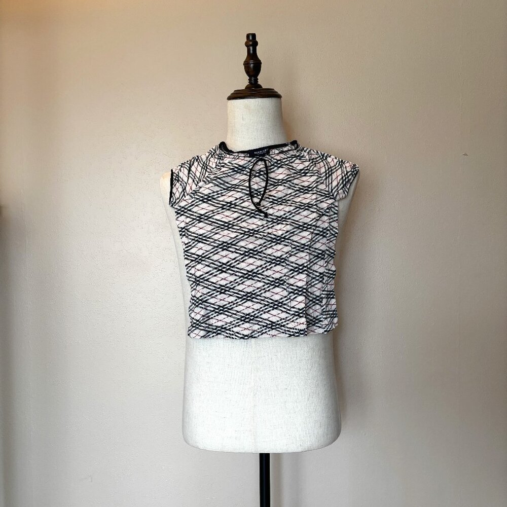 Burberry London Girls' Plaid Knit Top - Size140A
